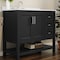 Flash Furniture Vega 42 Inch Vanity w/Sink, Storage Cabinet w/Soft Close Doors, Open Shelf and 3 Drawers, Black FS-VEGA42-BK-GG - alternate 7